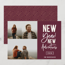 Festividades Cartão de Feriado de Fotografia para Novas Aventur