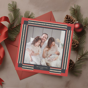 Festividades Cartão de Feriado de Fotografias com Quadro Modern