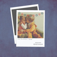 Cartão de Feriado de Hanukkah de Foto Instantânea 