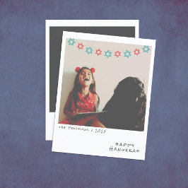 Festividades Cartão de Feriado de Hanukkah de Foto Instantânea 