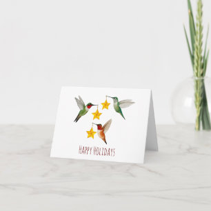 Festividades Cartão de Feriado de Hummingbird Dobrado