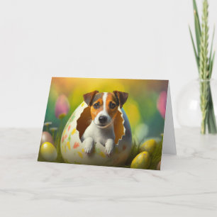 Festividades Cartão de Feriado de Jack Russel Dobrado