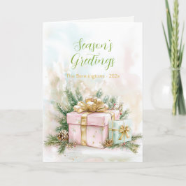 Festividades Cartão de Feriado de Natais vintages Elegantes Dou