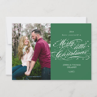 Festividades Cartão de Feriado de Natal de Feliz com script