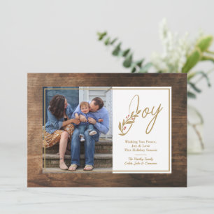 Festividades Cartão de Feriado de Natal de Quadro de Madeira