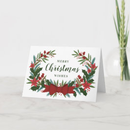 Festividades Cartão de Feriado de Natal Greenery