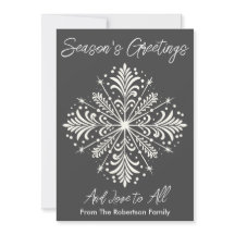 Cartão de Feriado de Neve Não Denominado Elegante