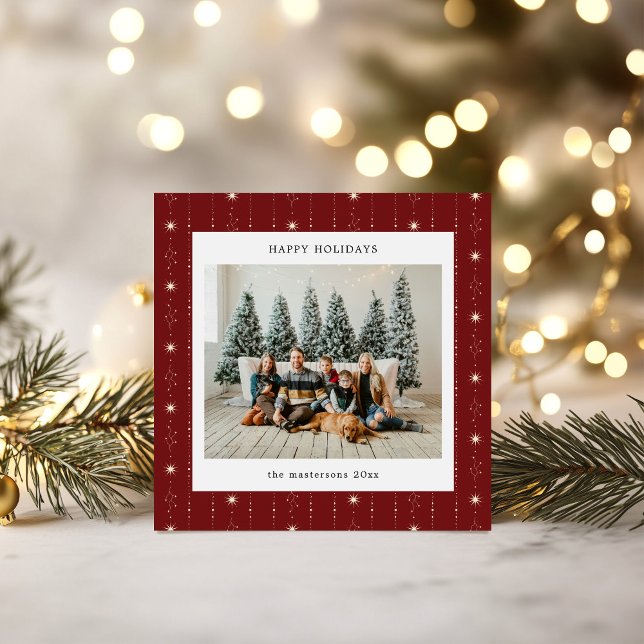 Festividades Cartão de Feriado de Papel de Carteira Red and Cre (Criador carregado)