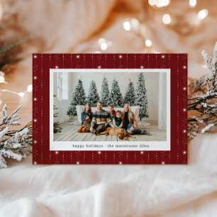 Festividades Cartão de Feriado de Papel de Carteira Red and Cre