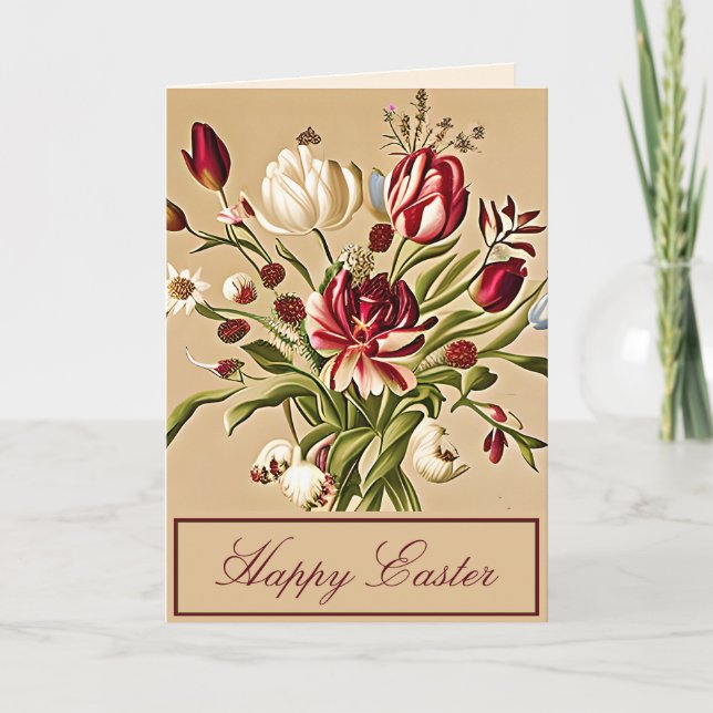 Festividades Cartão de Feriado de Páscoa personalizado de tulip (Frente)