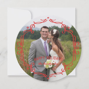 Festividades Cartão de Feriado de Quadro Decorativo - Vermelho