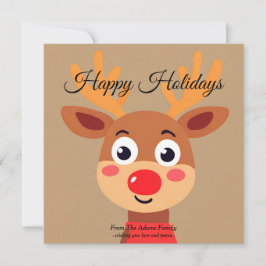 Festividades Cartão De Feriado De Rudolph Vermelho Nose Rudolph