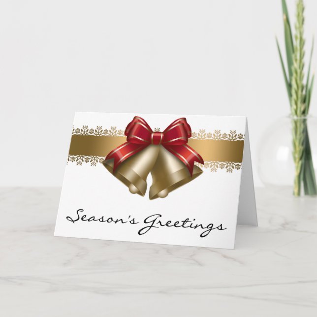 Festividades Cartão de Feriado de Saudações da Época de ouros D (Frente)