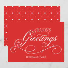 Festividades Cartão de Feriado de Saudações da Estação de Scrip