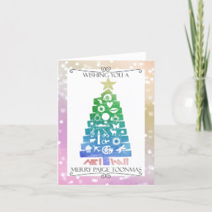 Festividades Cartão de Feriado de Toonmas de Paige feliz