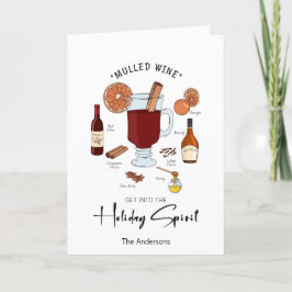 Festividades Cartão de Feriado de Vinho Vestido com Espírito Ho
