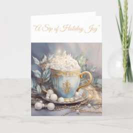 Festividades Cartão de Feriado Dobrado - Cartão de Elegância Az