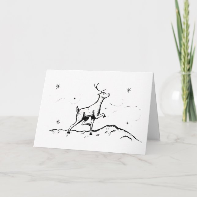 Festividades Cartão de Feriado Dobrado De Cena De Natal De Pau (Frente)