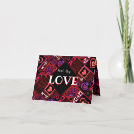 Festividades Cartão de Feriado Dobrado de Inseto de Amor e Cora