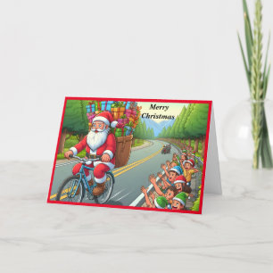 Festividades Cartão de Feriado Dobrado do Papai Noel