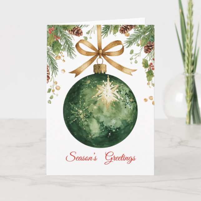 Festividades Cartão de Feriado Dobrado do Pedido de Árvore de N (Frente)