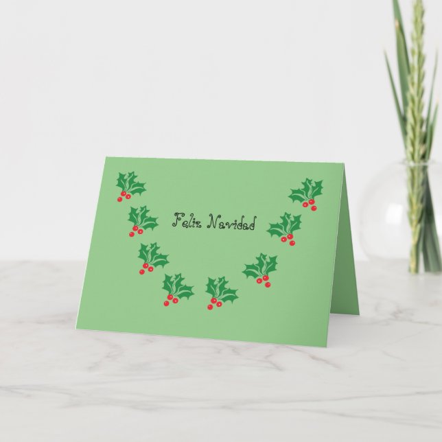 Festividades Cartão de Feriado Dobrado NATAL DE MERY EM ESPANHO (Frente)