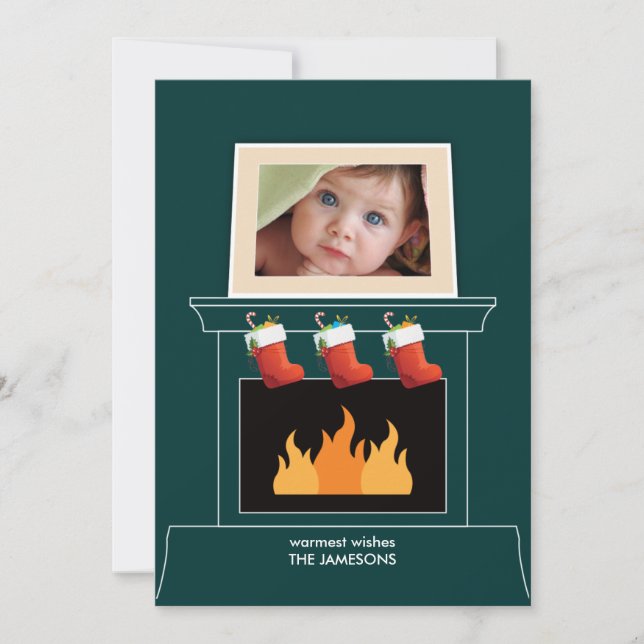 Festividades Cartão de Feriado Fotográfico de Bloco de Manteiga (Frente)