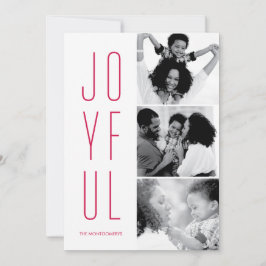 Festividades Cartão de Feriado Multifotográfico Moderno Joyful