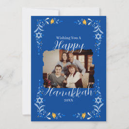Festividades Cartão de Feriado Personalizado da Família Hanukka