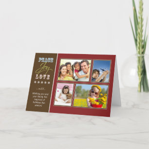 Festividades Cartão de Feriado Personalizado da Família Peace-J