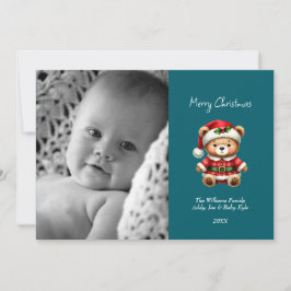 Festividades Cartão de Feriado Personalizado do Bear de Natal