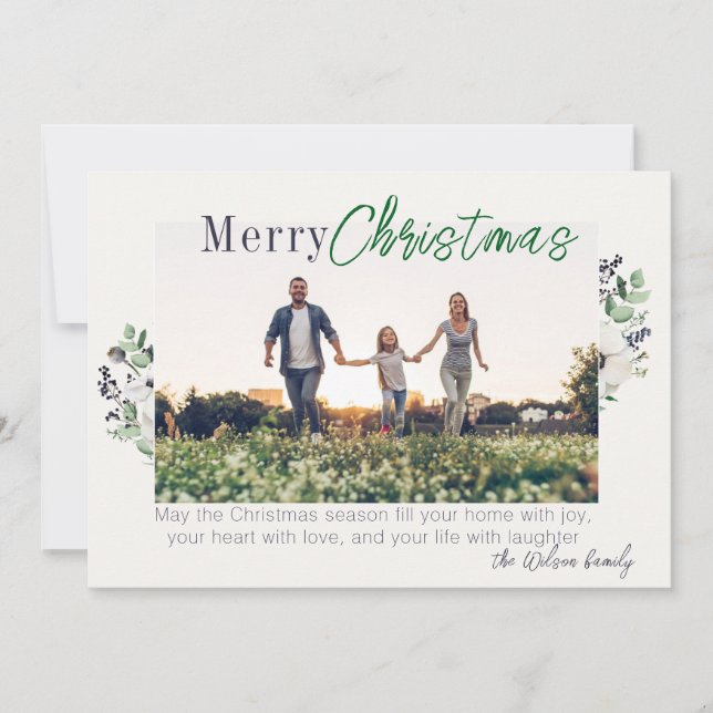 Festividades Cartão de Feriado Plano (Frente)