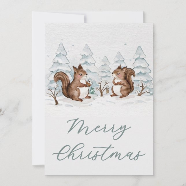 Festividades Cartão de Feriado Plano (Frente)