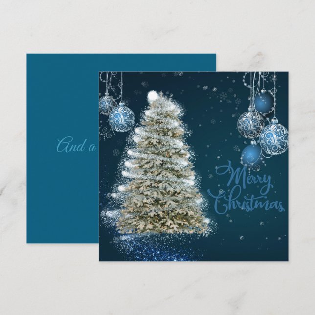 Festividades Cartão de Feriado Plano (Frente/Verso)