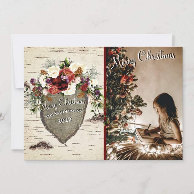 Festividades Cartão de Feriado Plano (Frente)