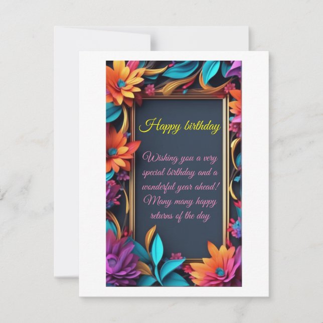 Festividades Cartão de Feriado Plano, Tamanho: 4,25" x 5,5", Pa (Frente)