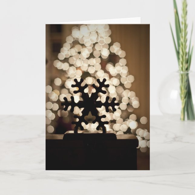 Festividades Cartão de Feriado Silhouette Snowflake (Frente)