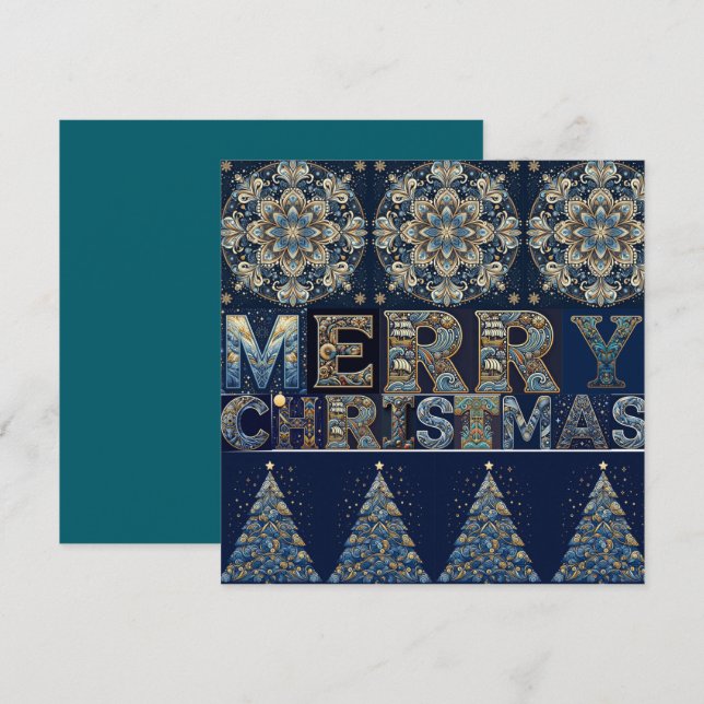 Festividades Cartão de Feriado Simples (Frente/Verso)