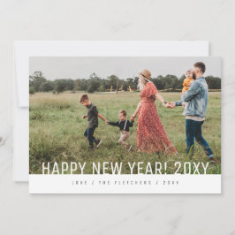 Festividades Cartão de Feriado Simples Bold para Feliz ano novo