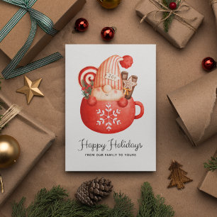 Festividades Cartão de Feriado Simples de Natal para Mug Gnomo
