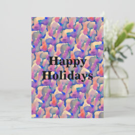 Festividades Cartão de Feriado Simples Personalizado com Padrão