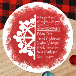 Festividades Cartão de Feriado Único Vermelho, Turquesa Branco