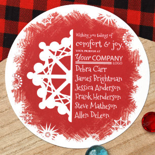 Festividades Cartão de Feriado Único Vermelho, Turquesa Branco