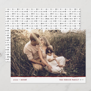 Festividades Cartão de Feriado Vermelho Mínimo de FELIZ de Marc