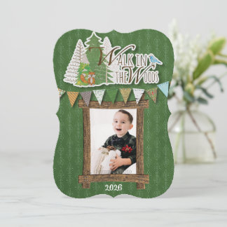 Festividades Cartão de Férias Aconchegante da Floresta Ornament