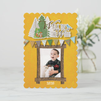 Festividades Cartão de Férias Aconchegante da Floresta Ornament