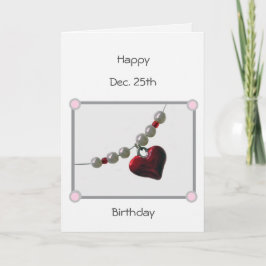 Festividades Cartão de Férias Aniversário de Bead Heart 2