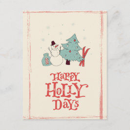 Festividades Cartão de Férias Antigo