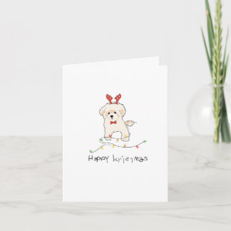 Festividades Cartão de Férias Bichon