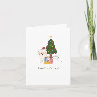 Festividades Cartão de Férias Bichon